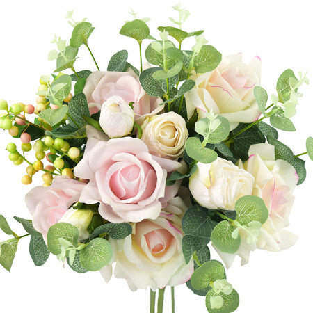 ''Hampton Bay'' Mix Bouquet of Roses Artificial Flowers 11 Stems