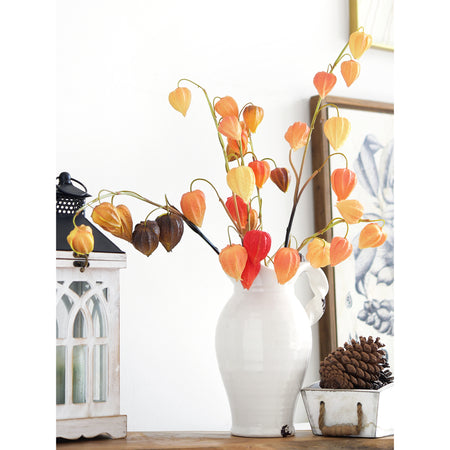 Artificial Chinese Lantern Stems – Rustic Harvest Mix (Multi-Color) – Set of 3