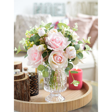 ''Hampton Bay'' Mix Bouquet of Roses Artificial Flowers 11 Stems