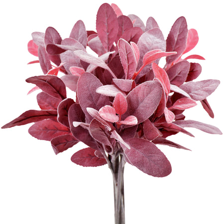 FiveSeasonStuff Lusty Lavender Pink Lamb's Ear Artificial Greenery Bush Plants for Wedding Flower Fillers DIY Bouquets and Floral Arrangements (6 Stems 14 inches Tall)