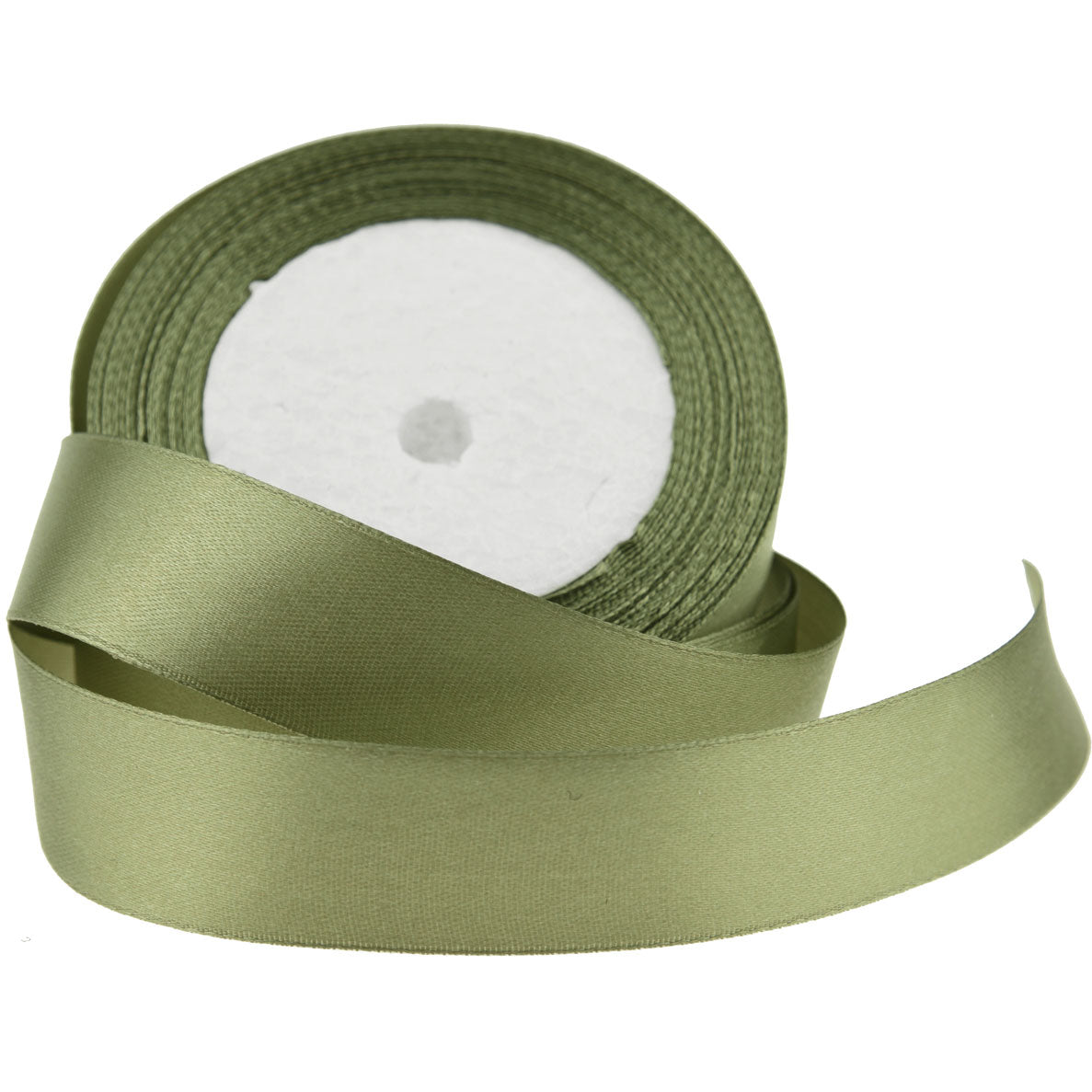 20mm Olive Green Single Sided Satin Ribbon – FiveSeasonStuff