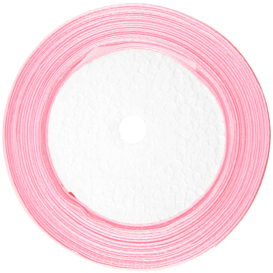 10mm Light Pink Single Sided Satin Ribbon