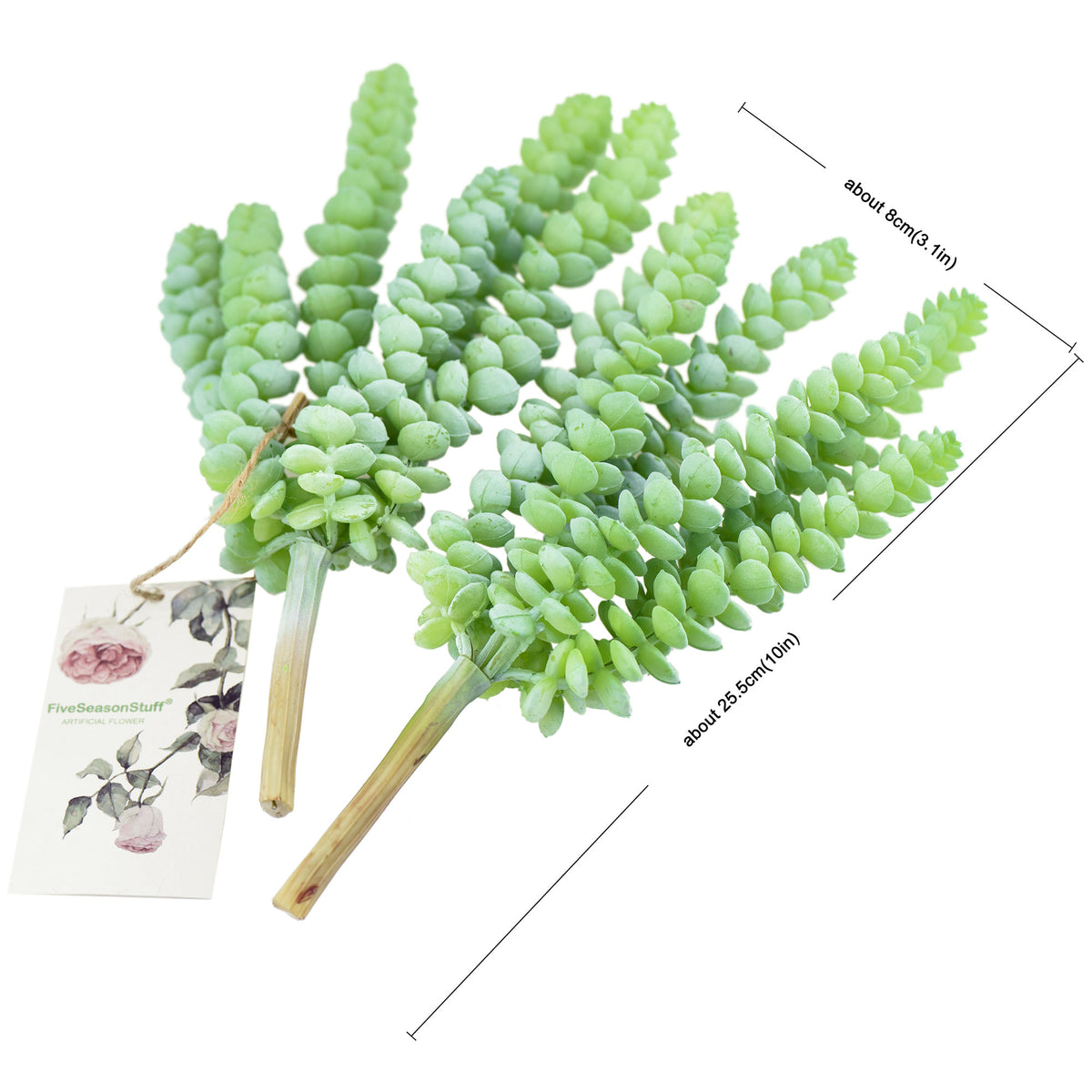 2 Stems RealisticLooking Artificial/Faux/Fake Succulent Unpotted Plan