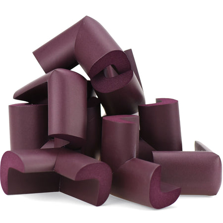 12 Pieces Maroon Jumbo L-Shaped Foam Corner Protectors
