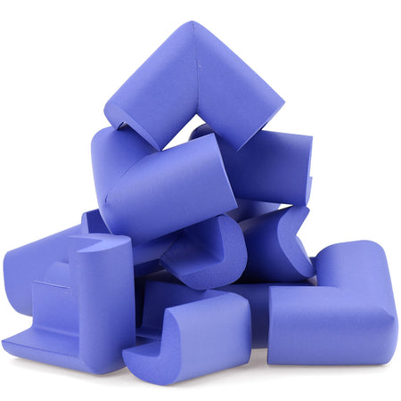 12 Pieces Purple Jumbo L-Shaped Foam Corner Protectors
