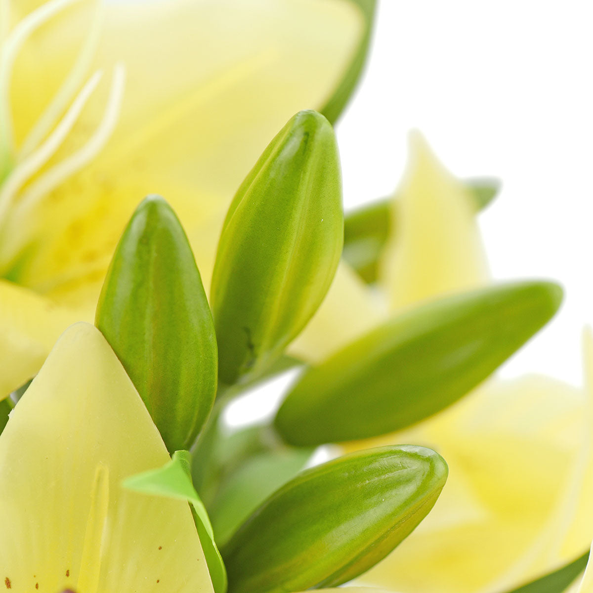 Real Touch Yellow Lilies Artificial Flower Bouquet 5 Stems