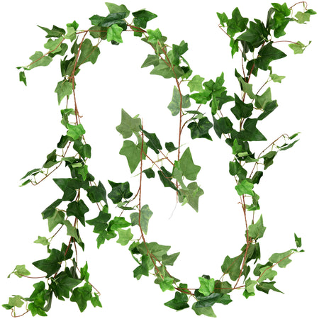 FiveSeasonStuff 2 Pcs Ivy Garland Artificial Silk Leaf Vine Hanging Garland for Wall Decoration, Wedding, Bridal, Wreaths