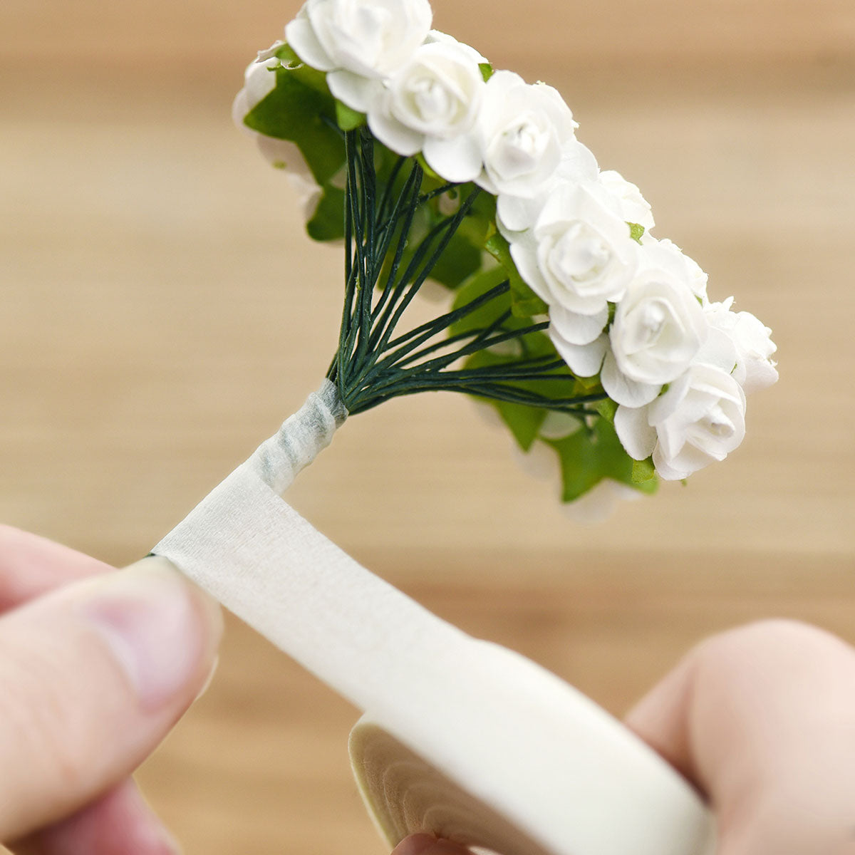 Floral stems-Wire Plastic for DIY bouquet boutonniere flower wall