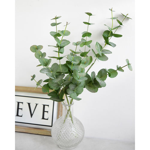 Real Looking True Blue Eucalyptus 22.8” (58cm) Greenery Artificial Eucalyptus Leaves FiveSeasonStuff Floral 2 Stems