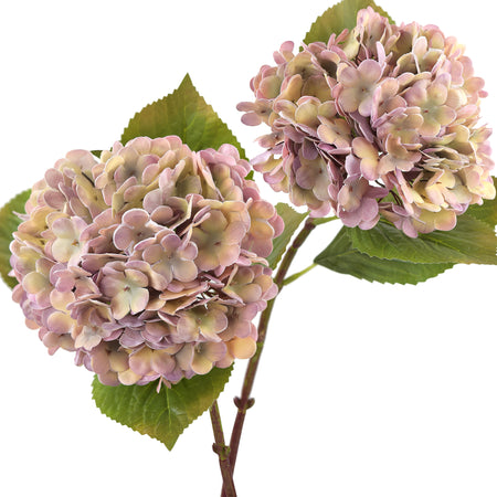 2 Long Stems Real Touch Hydrangea Artificial Flowers Ethereal Amethyst (Soft Lavender) Lifelike, Elegant, and Versatile Decor for Any Occasion