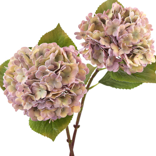 2 Long Stems Real Touch Hydrangea Artificial Flowers Ethereal Amethyst (Soft Lavender) Lifelike, Elegant, and Versatile Decor for Any Occasion