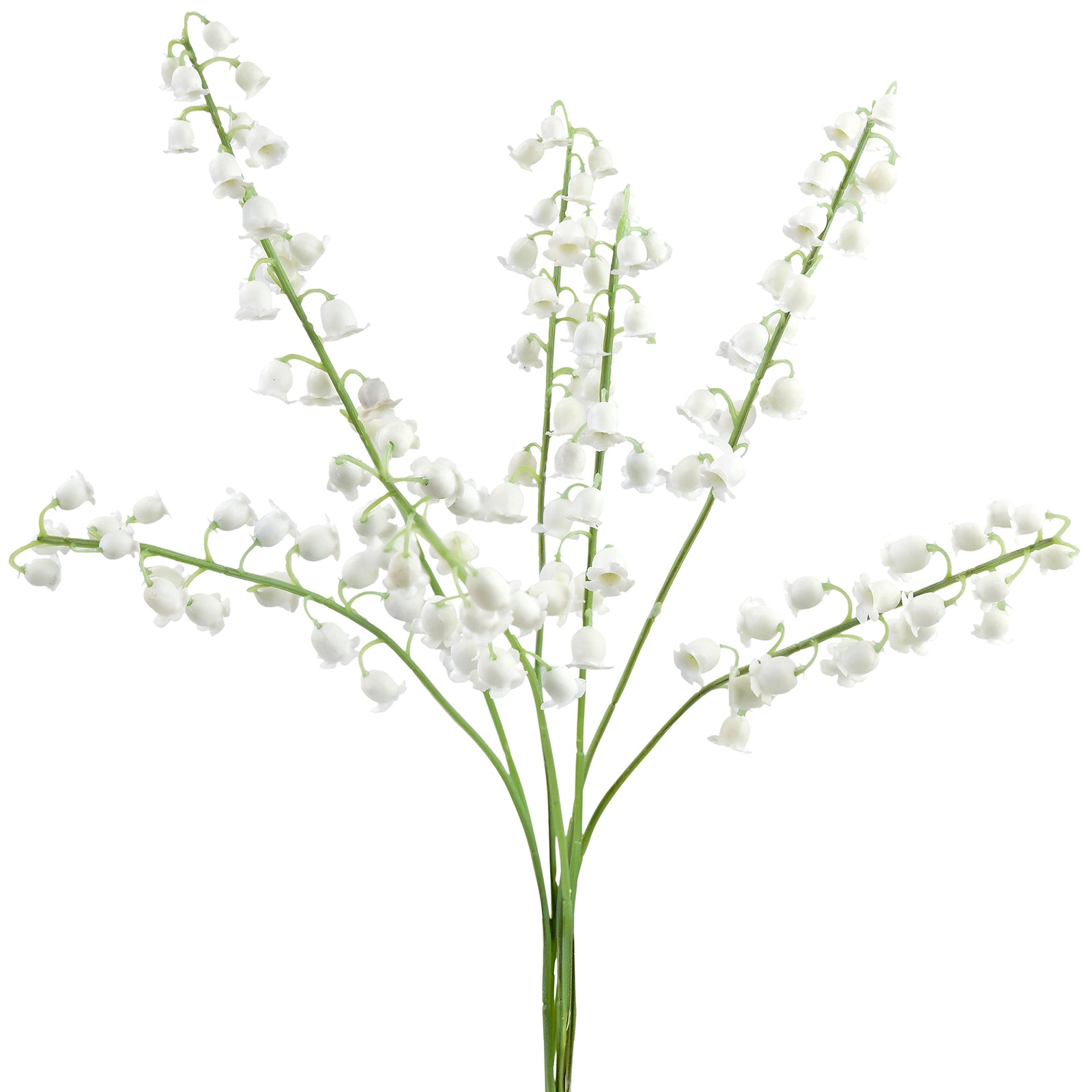 Soft-Touch Artificial Lily of the Valley Bouquet – 7 Stems (14.2")