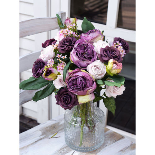 Blossom Pink Timeless Charm Wax Flowers, Long Stem Artificial Silk Flowers 6 Stems 2.6ft (78cm) Tall