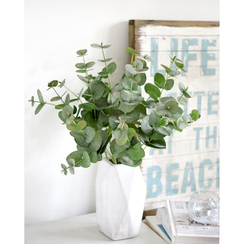 Real Looking True Blue Eucalyptus 19.7” (50cm) Greenery Artificial Eucalyptus Leaves FiveSeasonStuff Floral 2 Stems