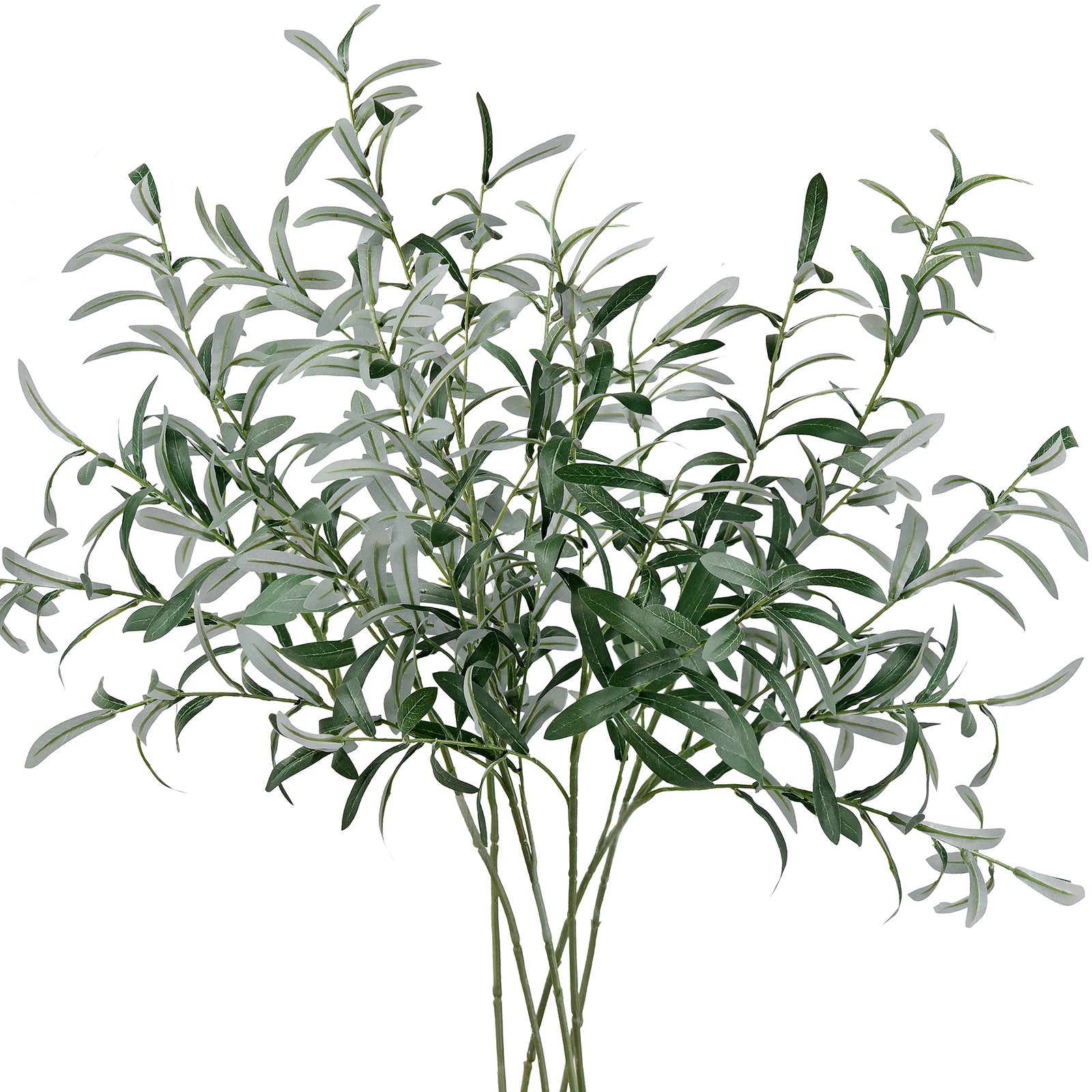 Lifelike Premium Olive Stems: Quality 30-inch Artificial Greenery for Floral Arrangements and Stylish Decor (6 Stems)