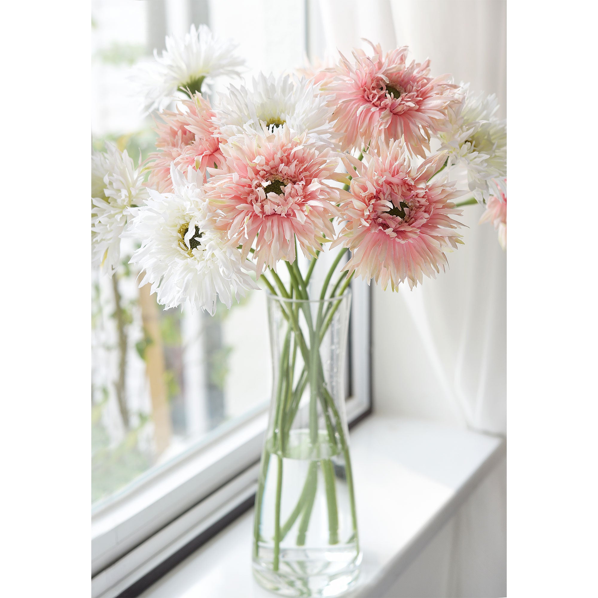 Light Peach Spider Gerbera Daisies Silk Flowers Real Looking Artificia –  FiveSeasonStuff