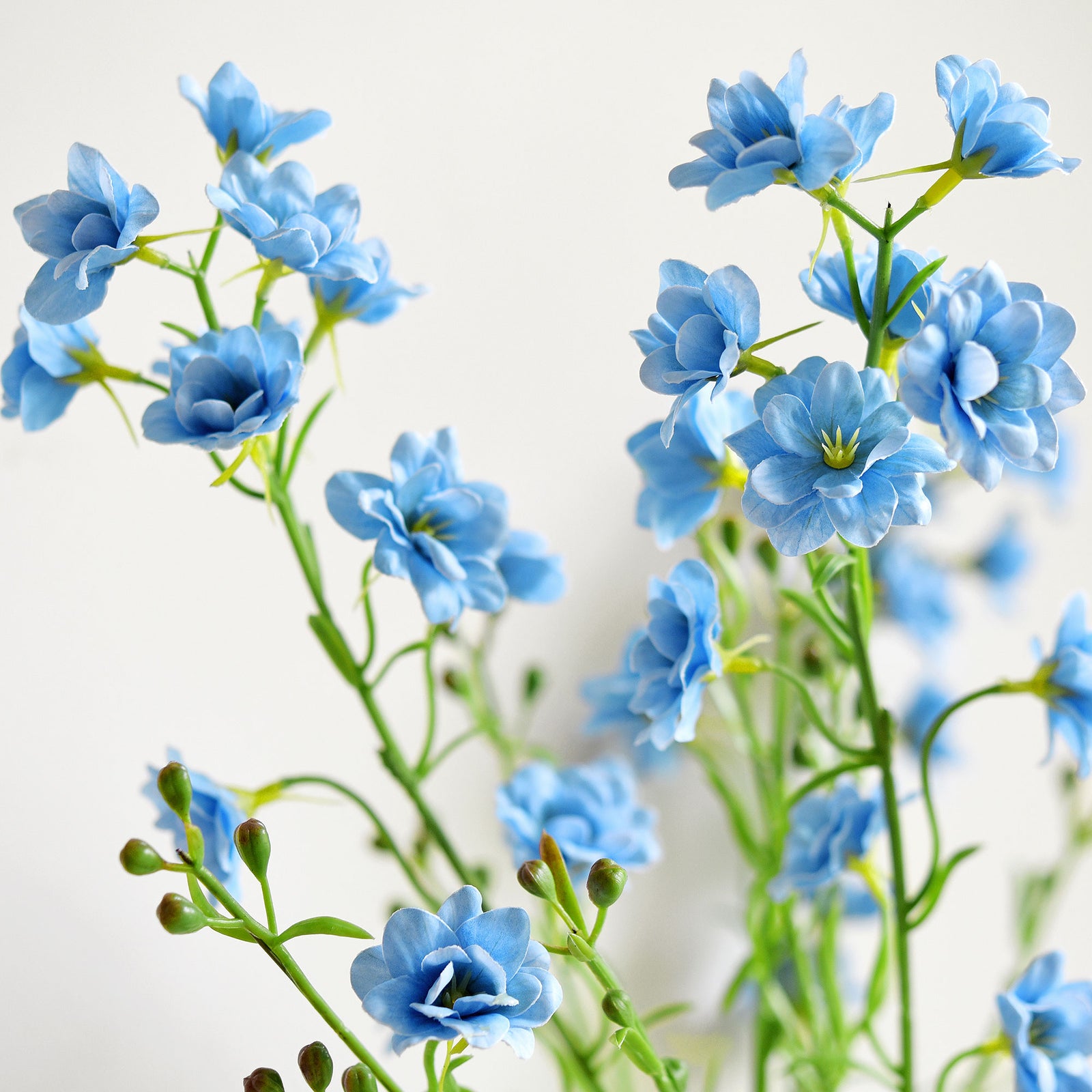 Light Blue Delphinium Real Touch Artificial Flowers, 24.8” 6 Stems FiveSeasonStuff Floral