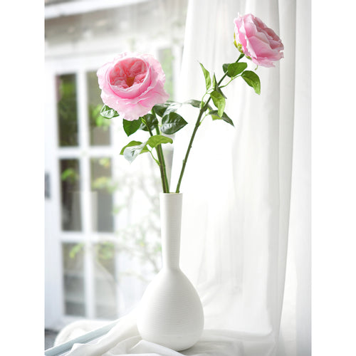 Powder Pink Real Touch Garden Roses Large Blooms 2 Long Stems