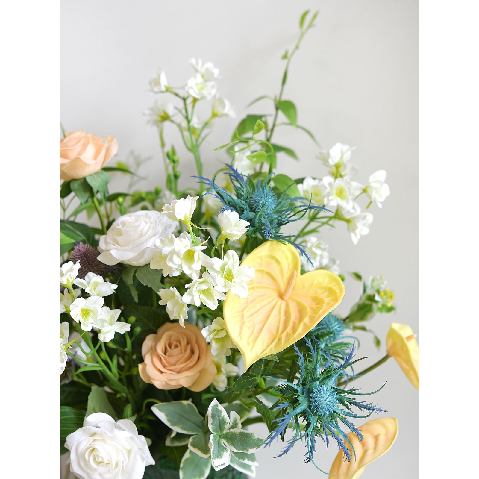 White Delphinium Real Touch Artificial Flowers, 24.8” 6 Stems FiveSeasonStuff Floral
