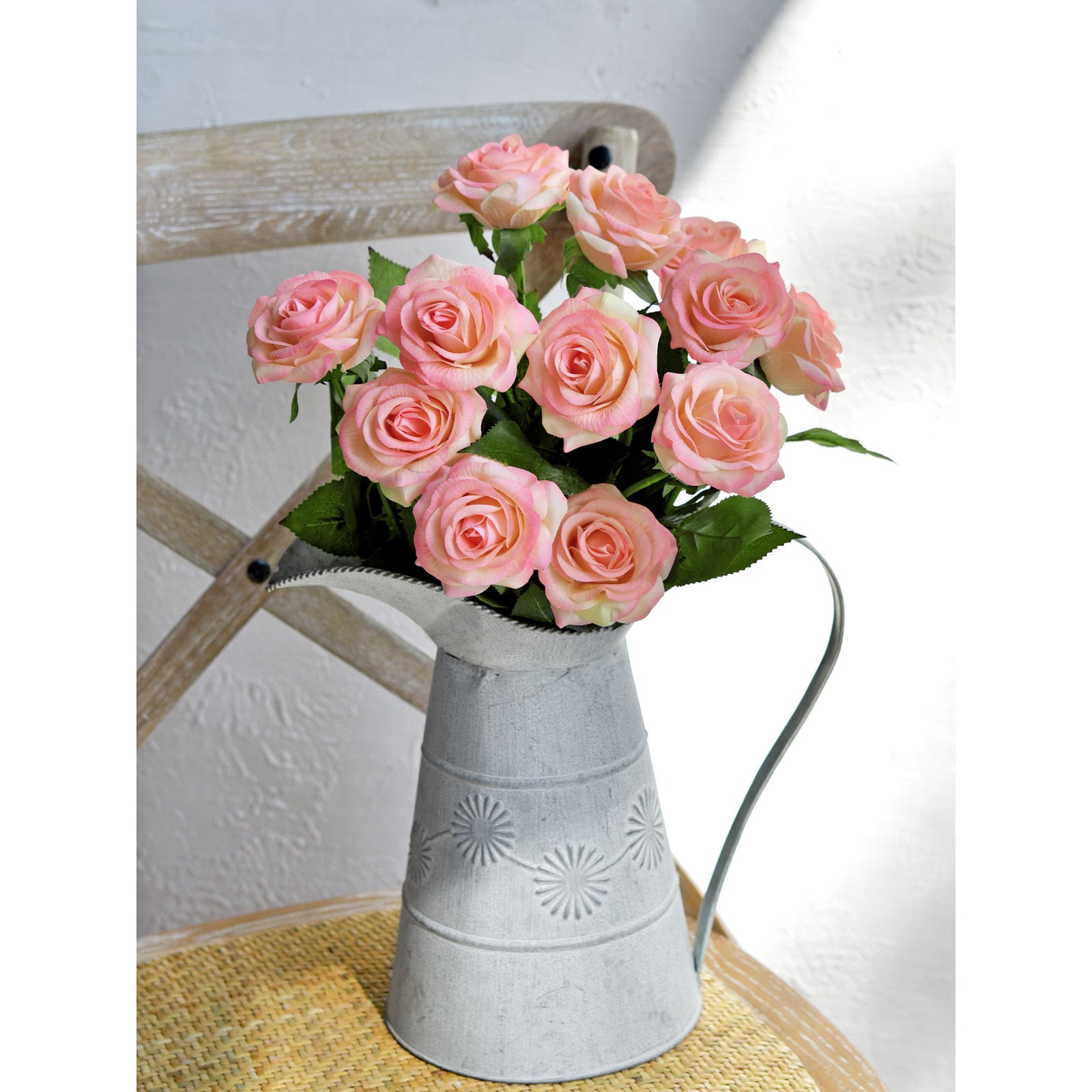 Love Peach Real Touch Silk Artificial Flowers ‘Petals Feel and Look like Fresh Roses 10 Stems