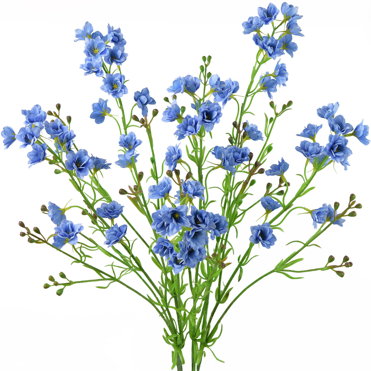 Royal Blue Delphinium Real Touch Artificial Flowers, 24.8” 6 Stems Fiv ...