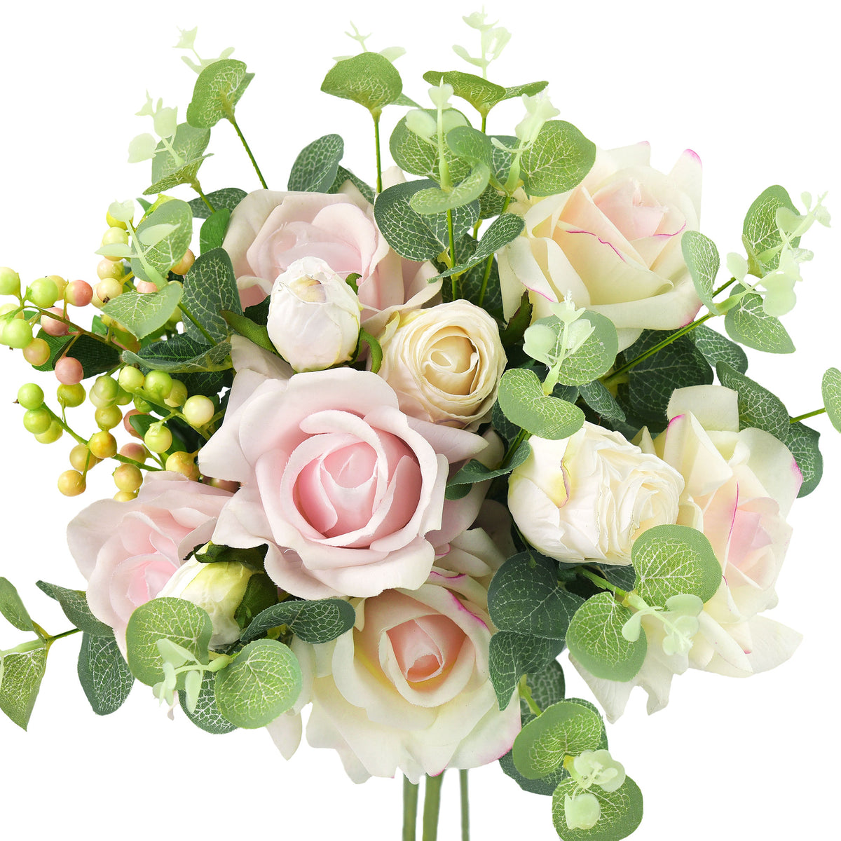 ''Hampton Bay'' Mix Bouquet of Roses Artificial Flowers 11 Stems ...