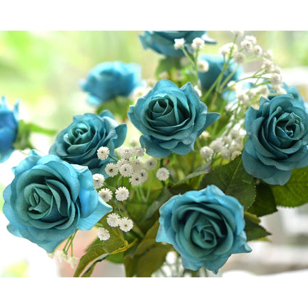 ''Caribbean'' Rose Bouquet Artificial Flowers for Corporate Gifting, Business Gifts , and Various Occasions 11 Stems