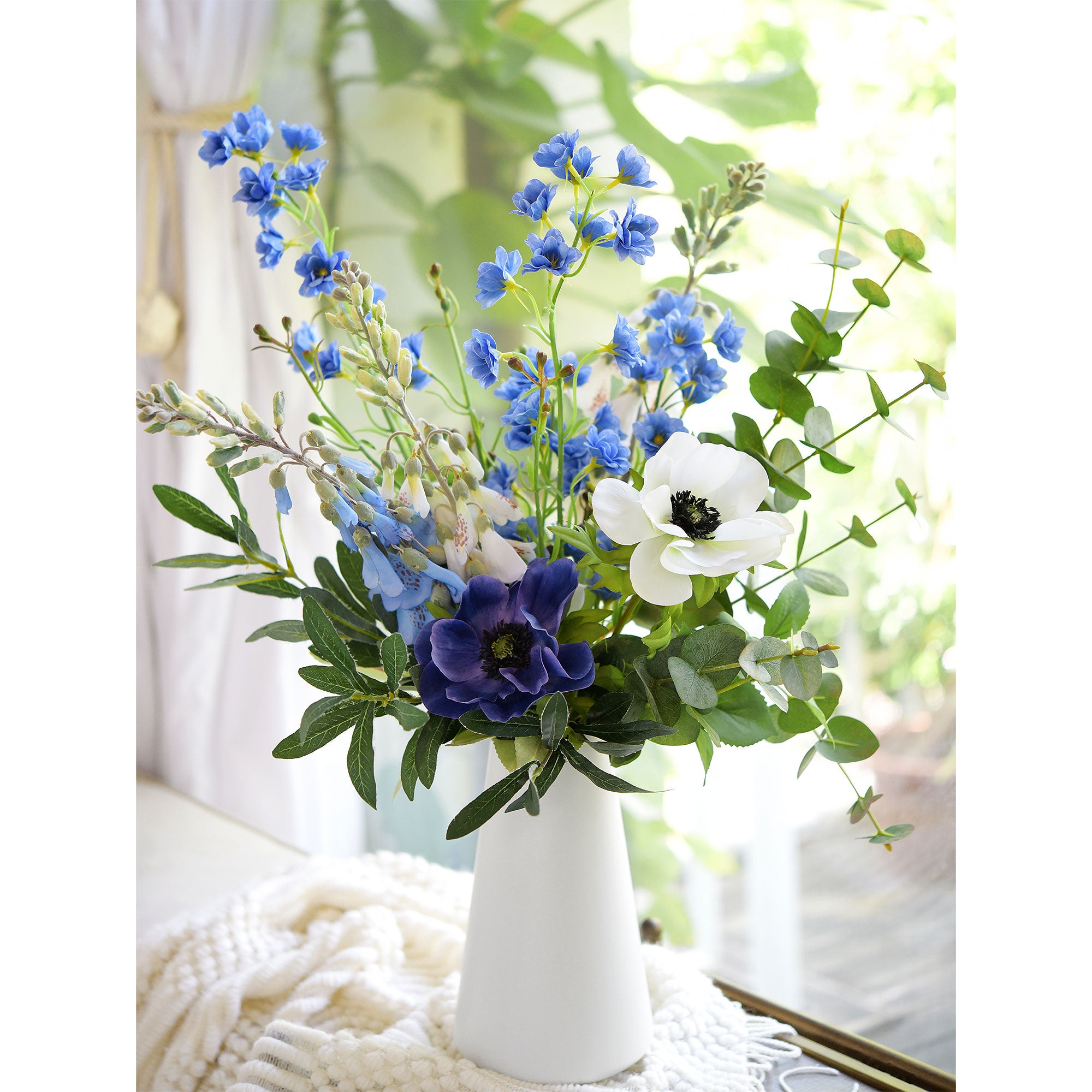 Natural Touch Artificial Delphinium Flower in Cobalt Blue - 47