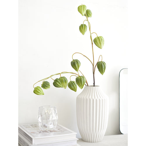 Artificial Chinese Lantern Stems – Leafy Green – Set of 3