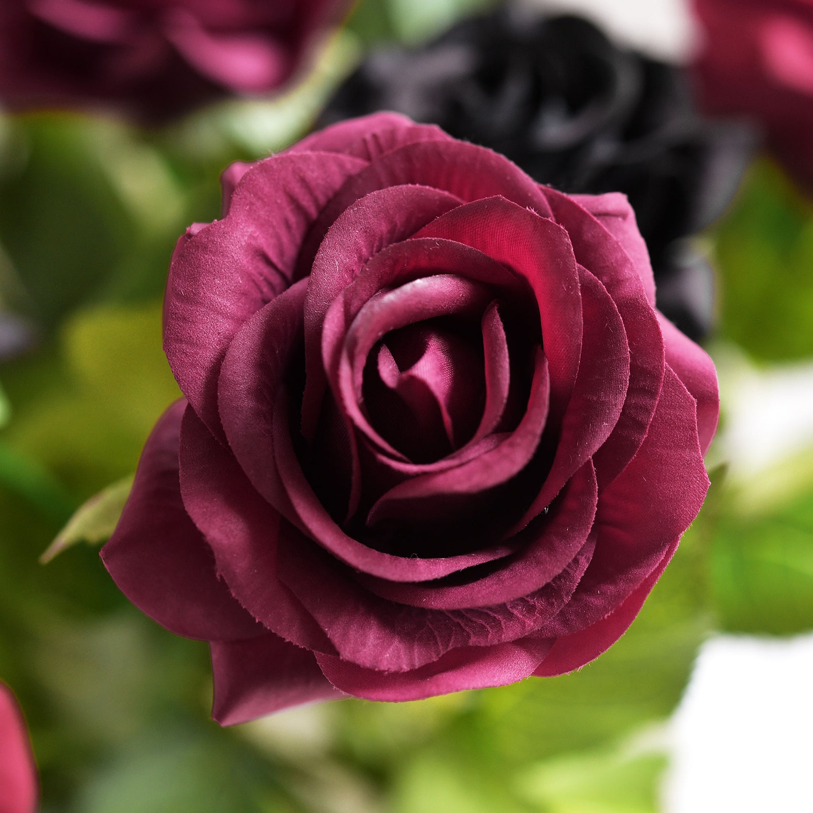 ''Midnight Gothic'' Rose Bouquet Artificial Flowers 12 Stems