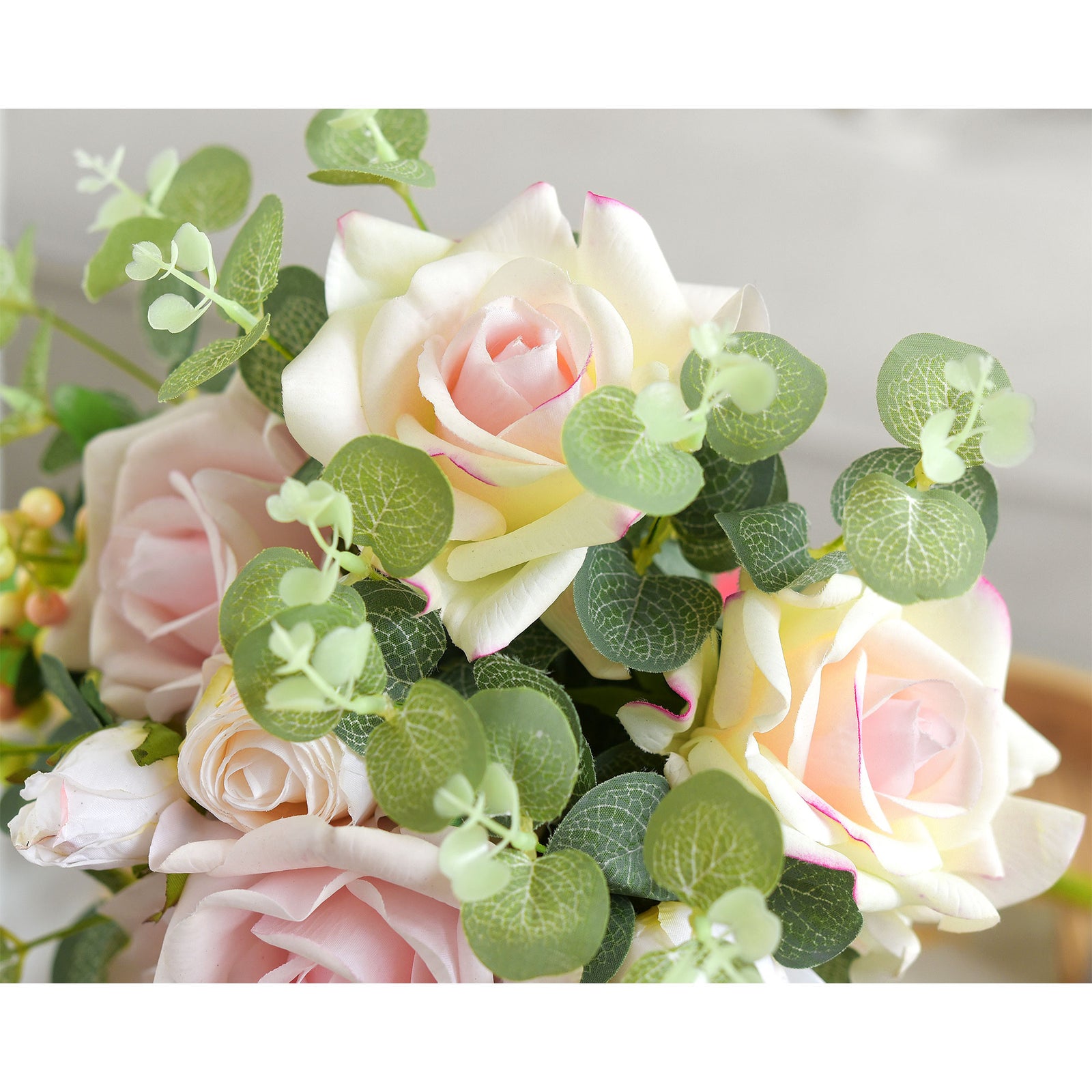 ''Hampton Bay'' Mix Bouquet of Roses Artificial Flowers 11 Stems
