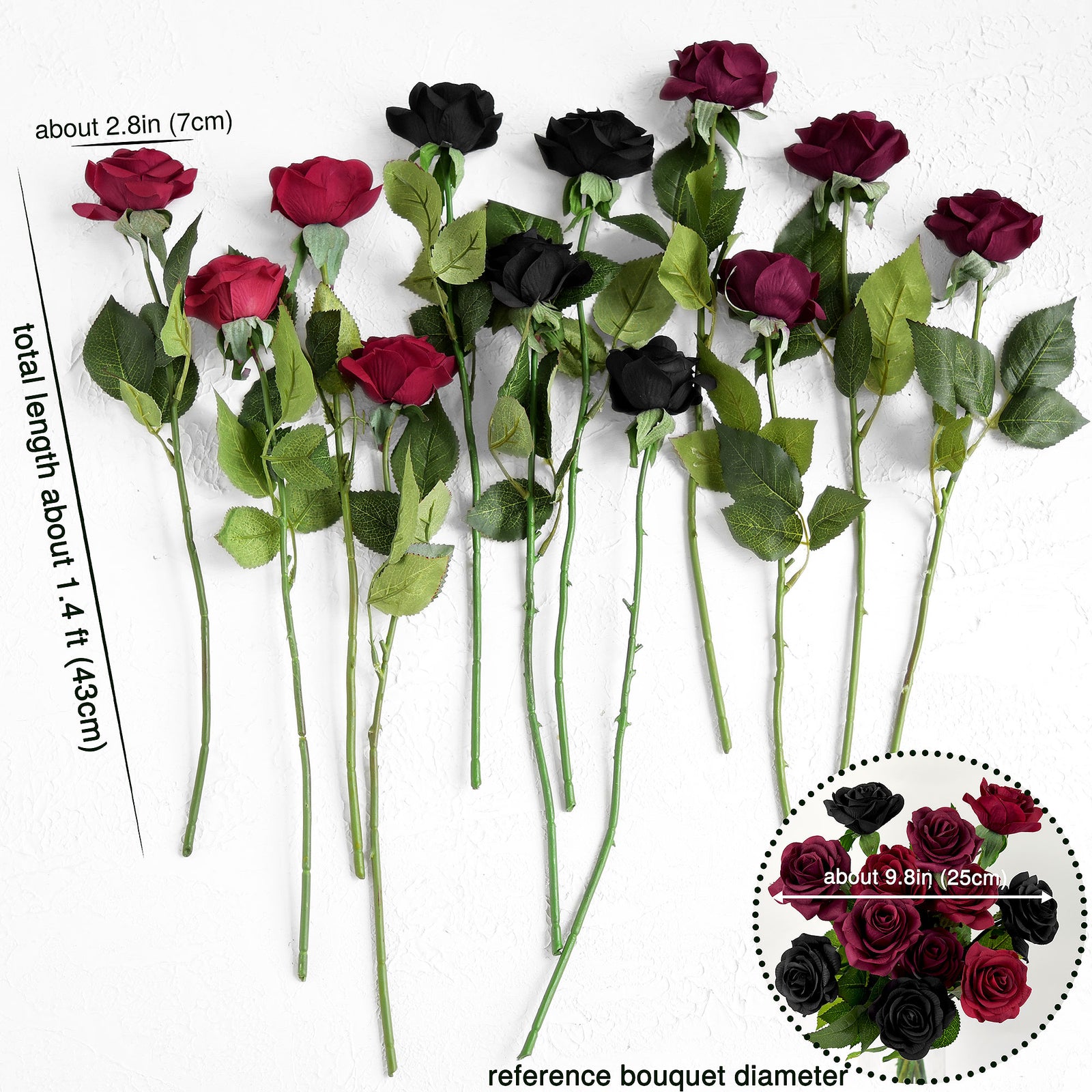 Gothic Flower Bouquet / Enchanting Black and Red Bouquet