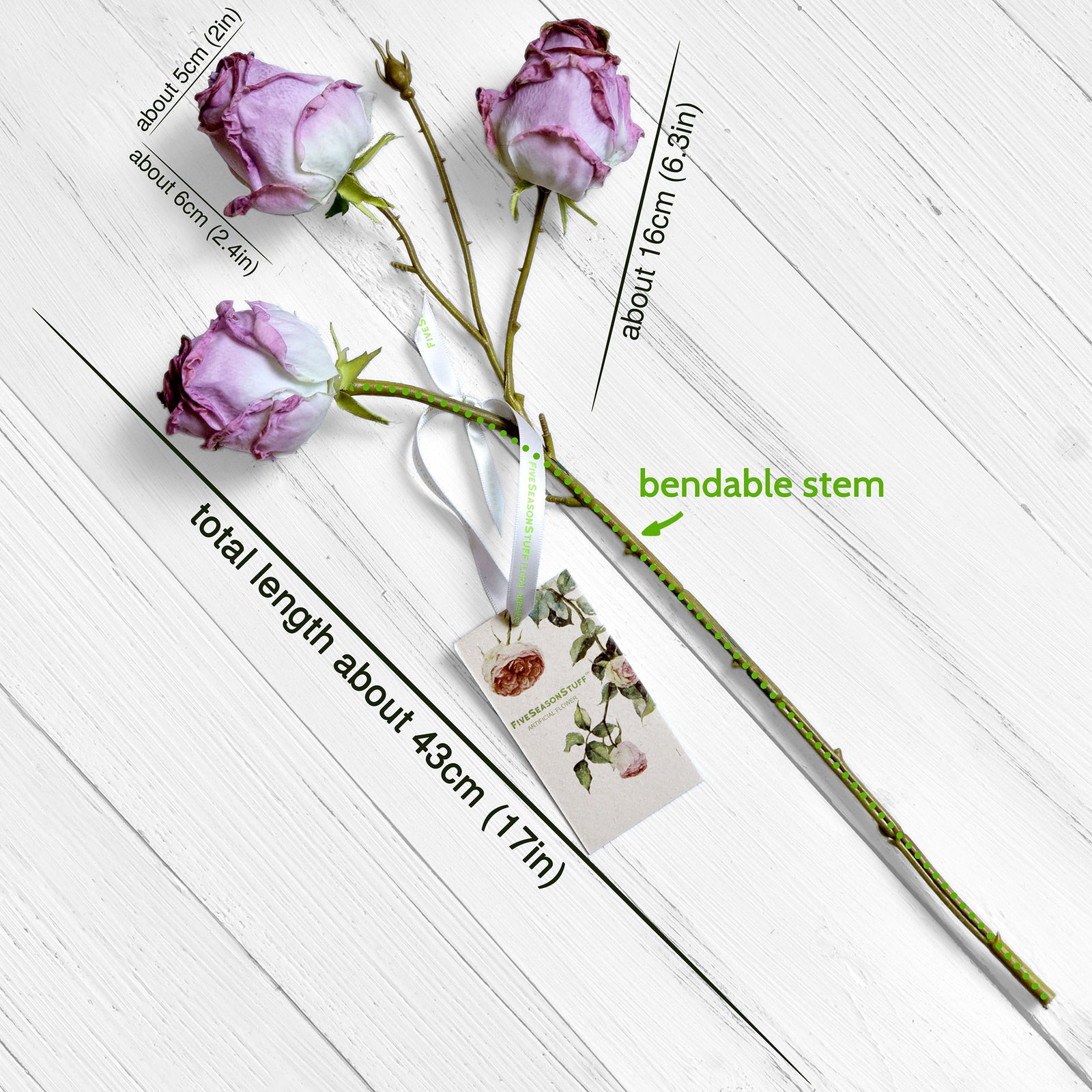 Artificial Flower Stems  Single Stem Faux Flowers