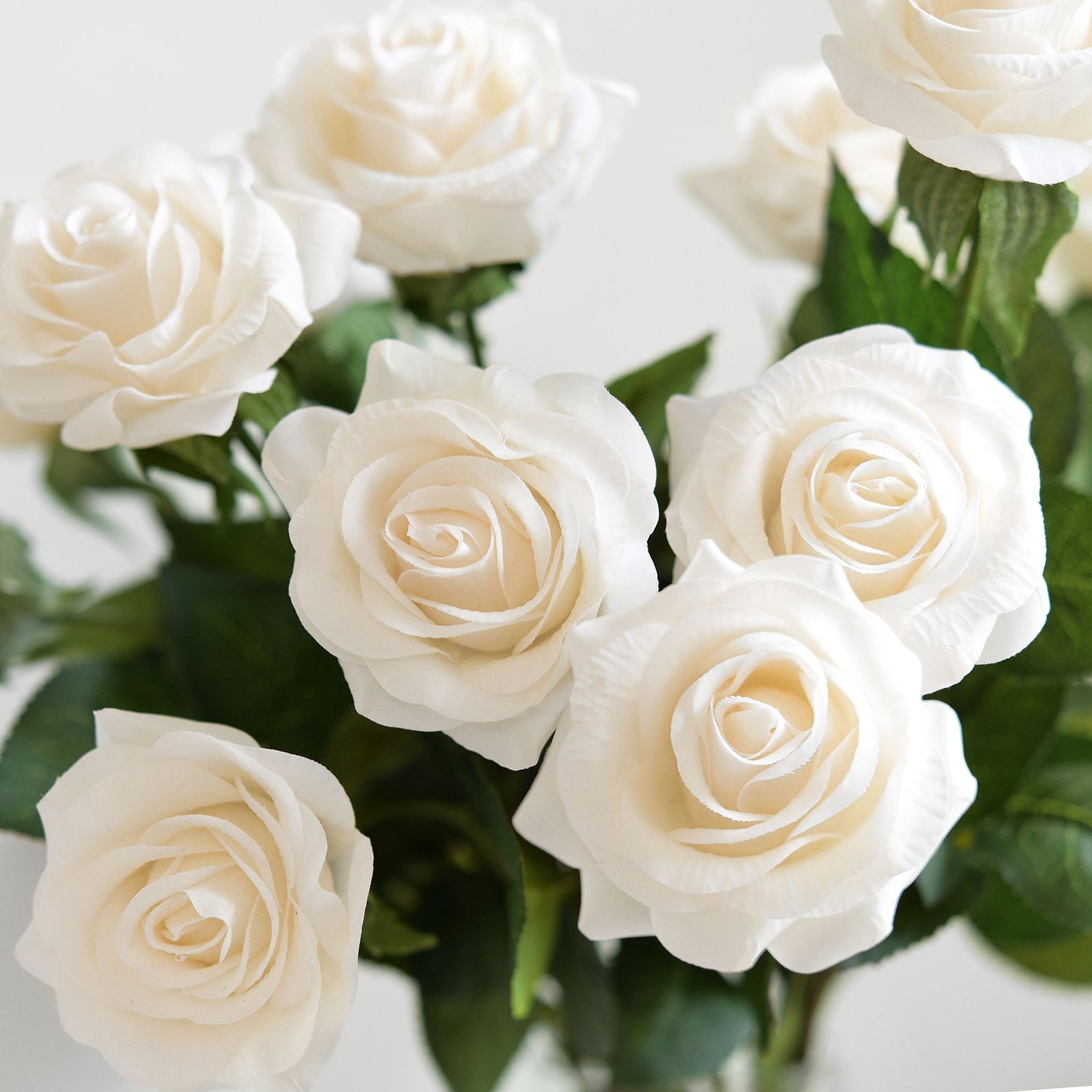 Light Champagne Real Touch Roses Silk Artificial Flowers ‘Petals Feel and Look like Fresh Roses' Wedding, Bridal, Home Décor