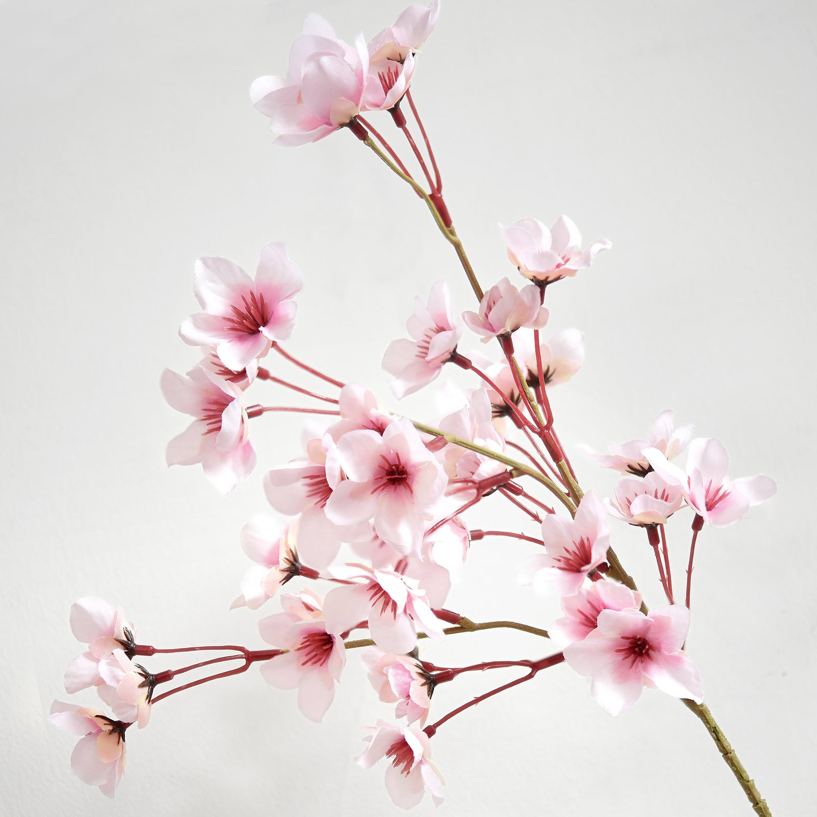 Soft Pink Sakura Delight Silk Cherry Blossom Stems - Set of 2, 3.2ft Tall Artificial Flowers for Wedding & Home Decor