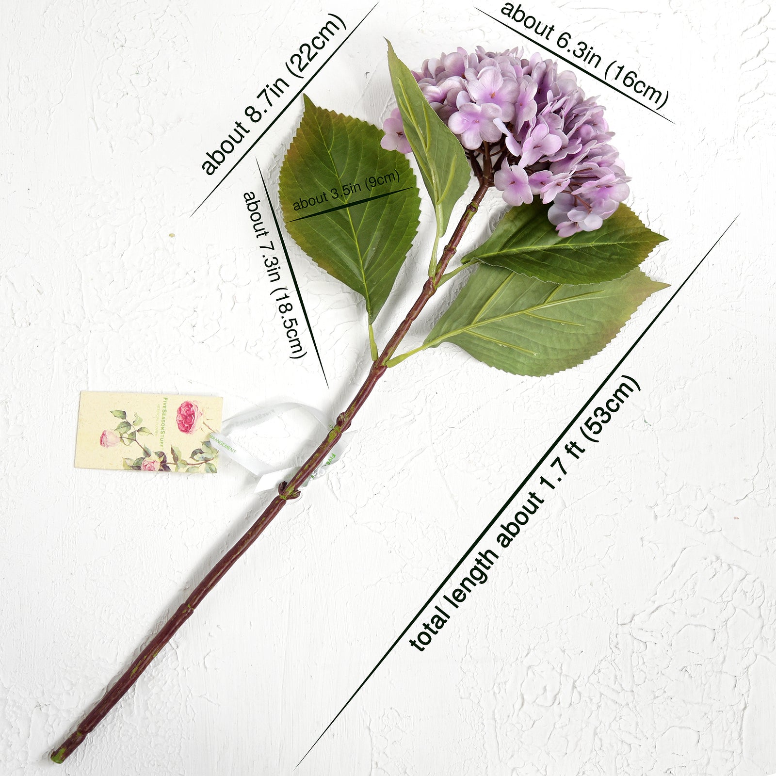 2 Long Stems Real Touch Hydrangea Artificial Flowers (Light Lavender Lilac) Lifelike, Elegant, and Versatile Decor for Any Occasion