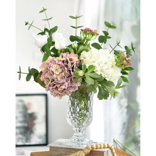 2 Long Stems Real Touch Hydrangea Artificial Flowers Ethereal Amethyst (Soft Lavender) Lifelike, Elegant, and Versatile Decor for Any Occasion