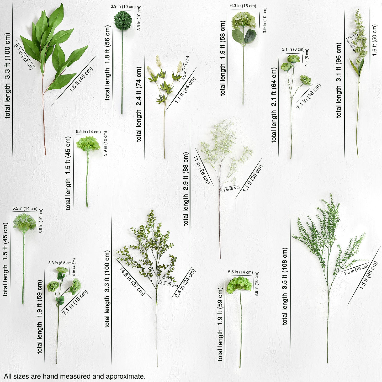 Elegant Green Artificial Bouquet – Hydrangea, Roses, Camellia, Baby's Breath & More for Home Décor, Weddings, Centerpieces, and Events