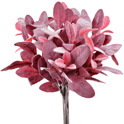 FiveSeasonStuff Lusty Lavender Pink Lamb's Ear Artificial Greenery Bush Plants for Wedding Flower Fillers DIY Bouquets and Floral Arrangements (6 Stems 14 inches Tall)