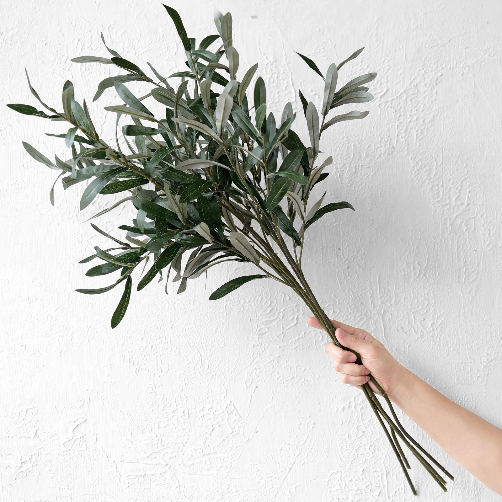 Lifelike Premium Olive Stems: Quality 30-inch Artificial Greenery for Floral Arrangements and Stylish Decor (6 Stems)