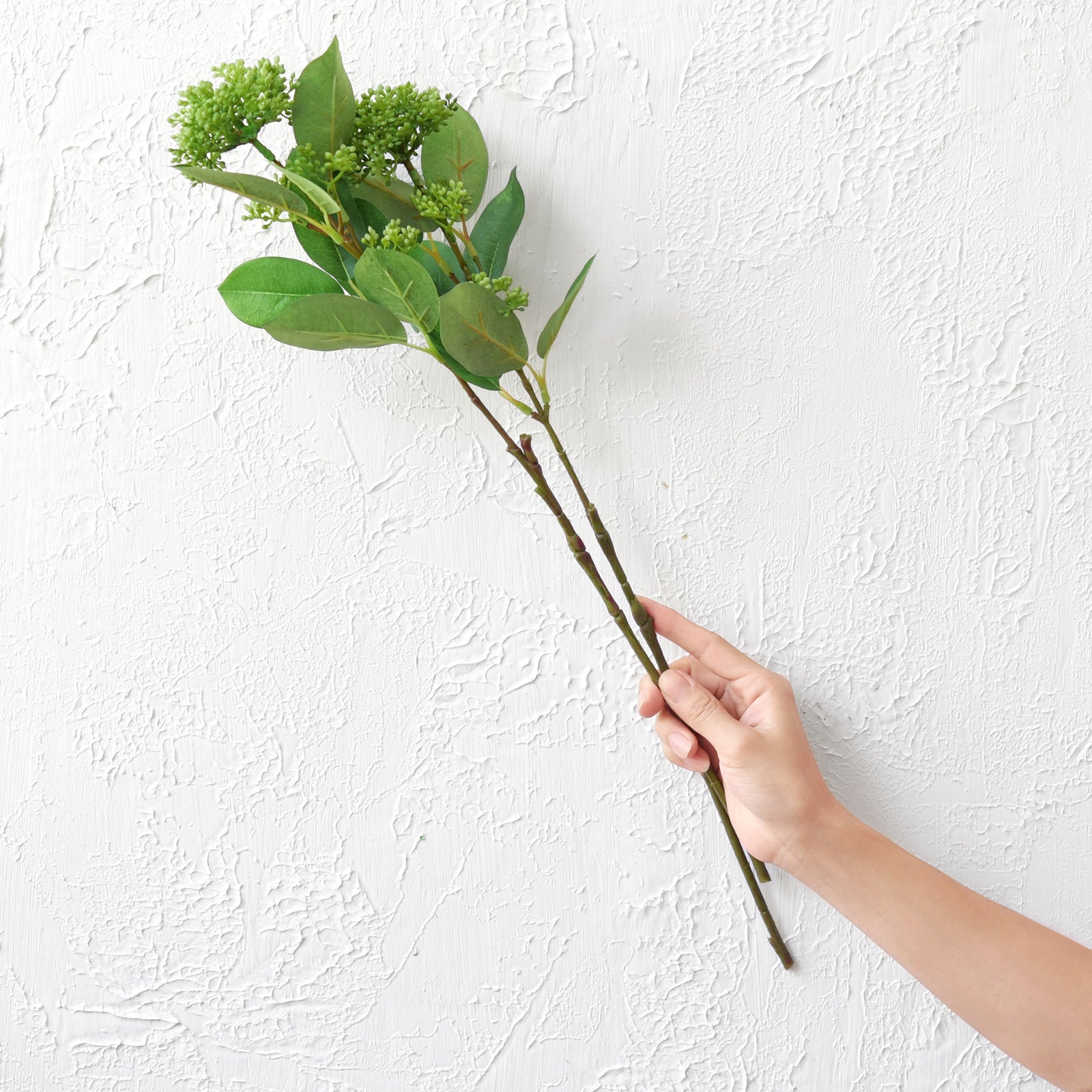 Viburnum (Neural Green) Long Stem Artificial Silk Flowers, Filler Flower, Wedding, Home Decor, Arrangment 6 Stems