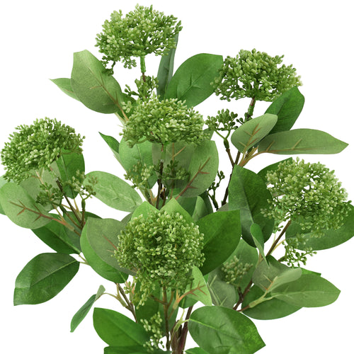 Viburnum (Neural Green) Long Stem Artificial Silk Flowers, Filler Flower, Wedding, Home Decor, Arrangment 6 Stems