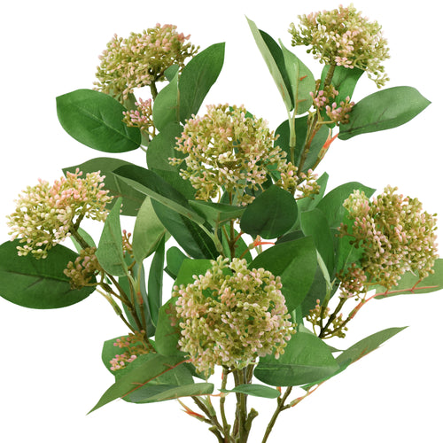 Viburnum (Little Bit Pink) Long Stem Artificial Silk Flowers, Filler Flower, Wedding, Home Decor, Arrangment 6 Stems