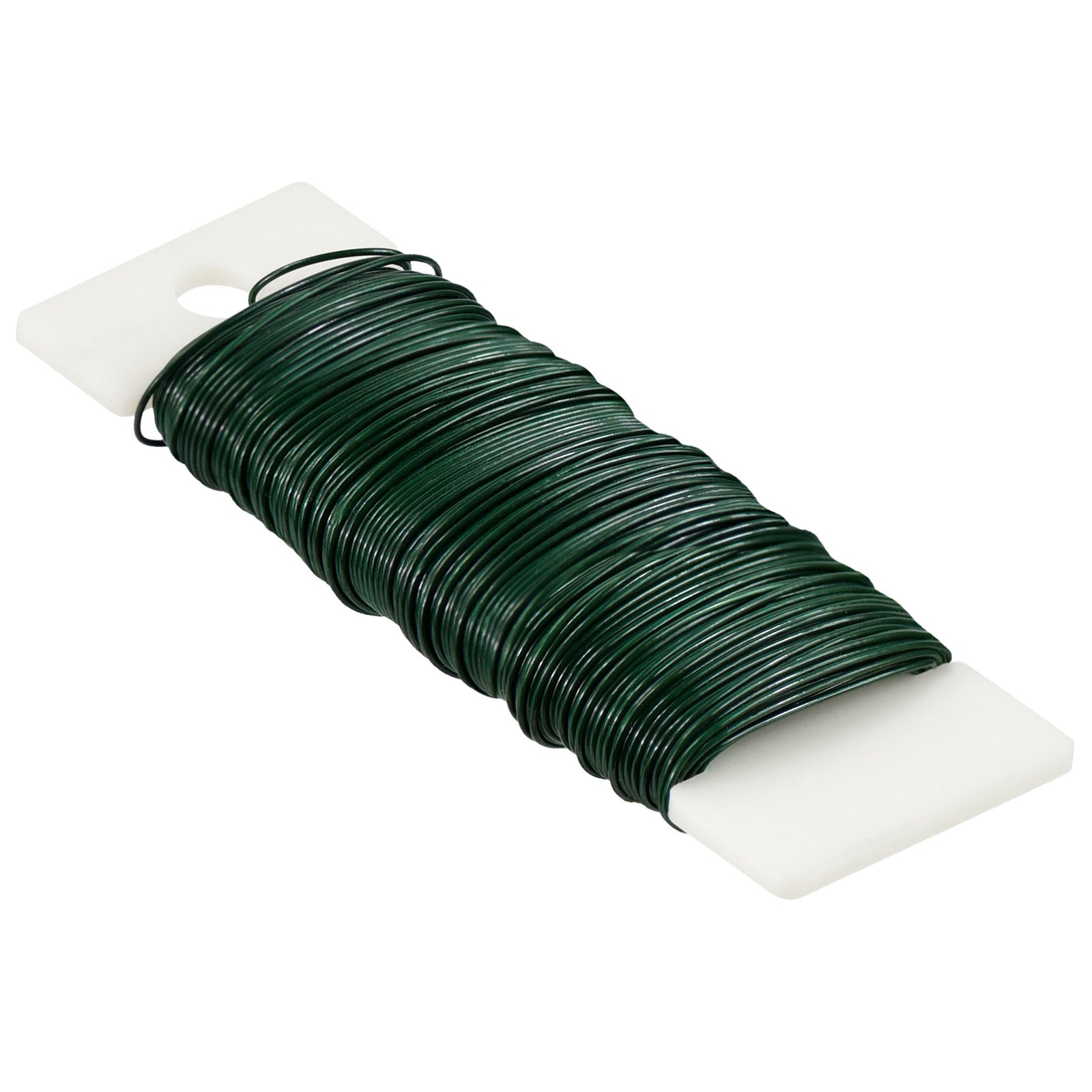 Green Floral Wire, 22 Gauge, Ø 0.7mm, Total 114 ft. - FiveSeasonStuff