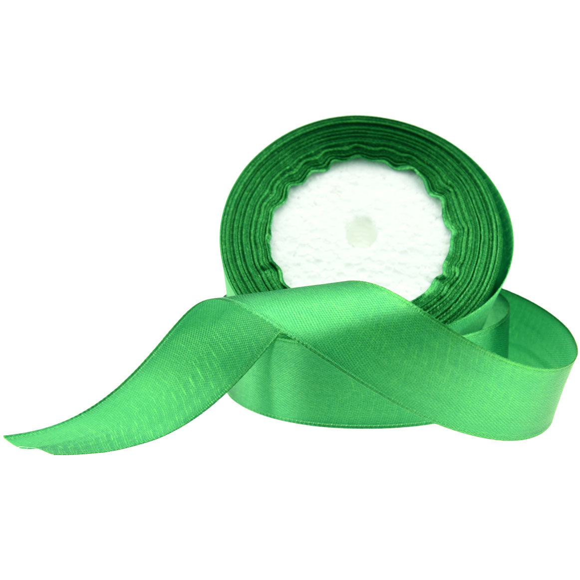 20mm Green Single Sided Satin Ribbon