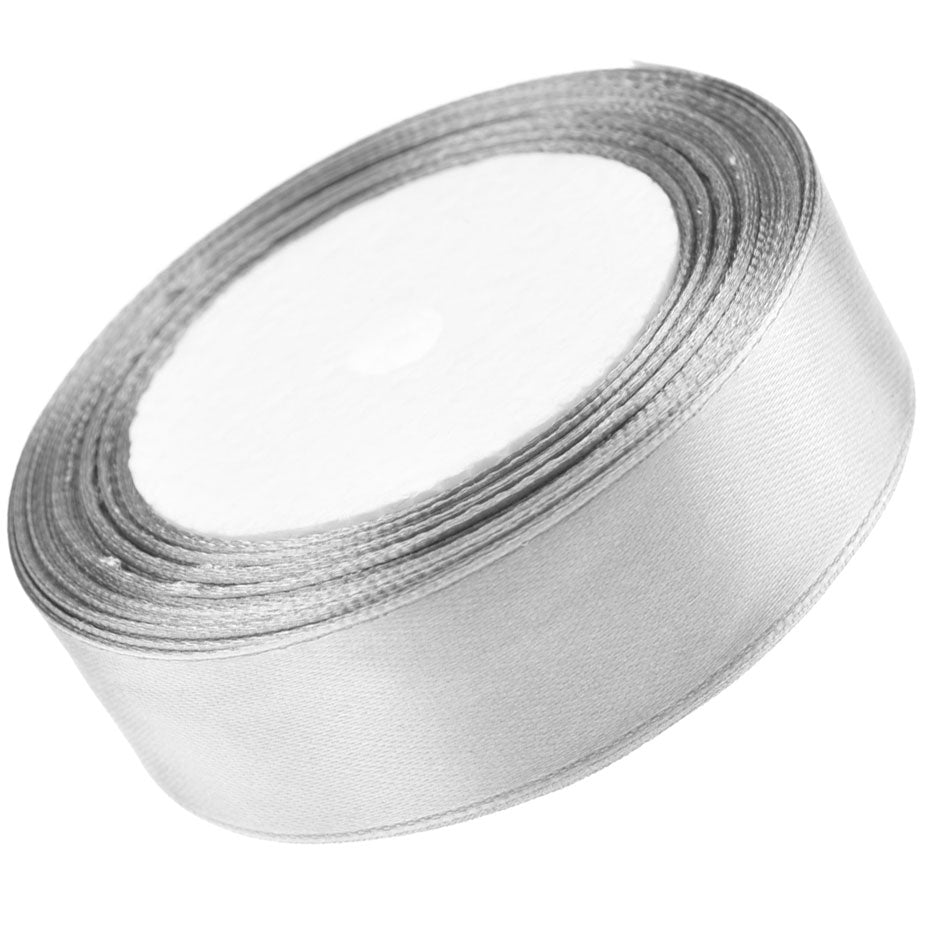 10mm Gray Single Sided Satin Ribbon