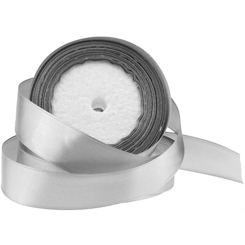 10mm Gray Single Sided Satin Ribbon