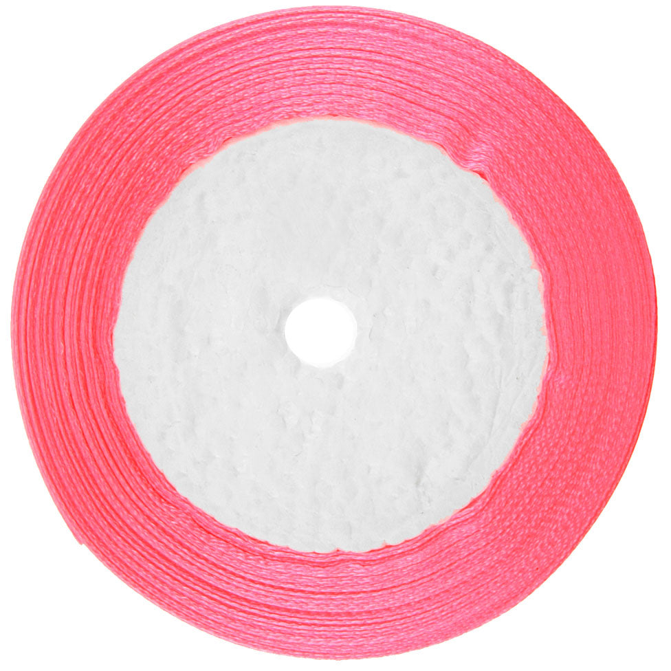 10mm Pink Single Sided Satin Ribbon