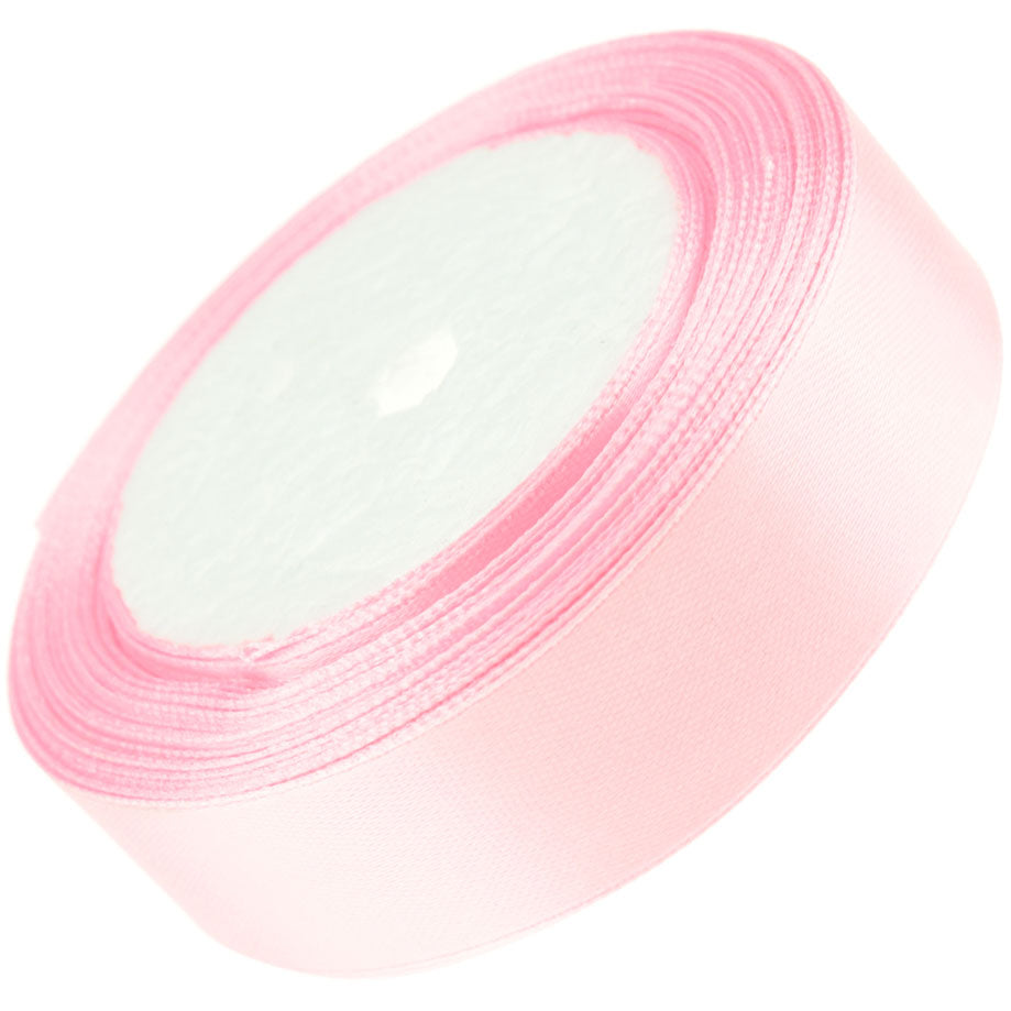 25mm Light Pink Single Sided Satin Ribbon
