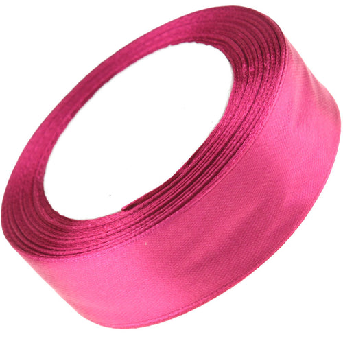 25mm Amaranth Single Sided Satin Ribbon